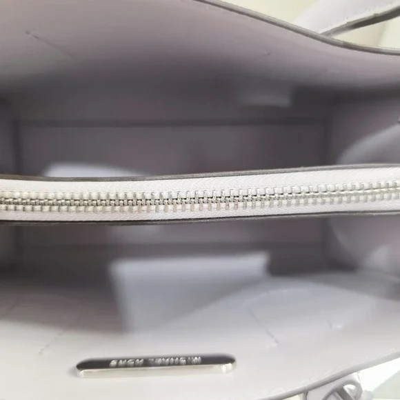 MICHAEL KORS MAPLE STUD OPTIC LAVANDER LEATHER MEDIUM SATCHEL BAG - Picture 7 of 10